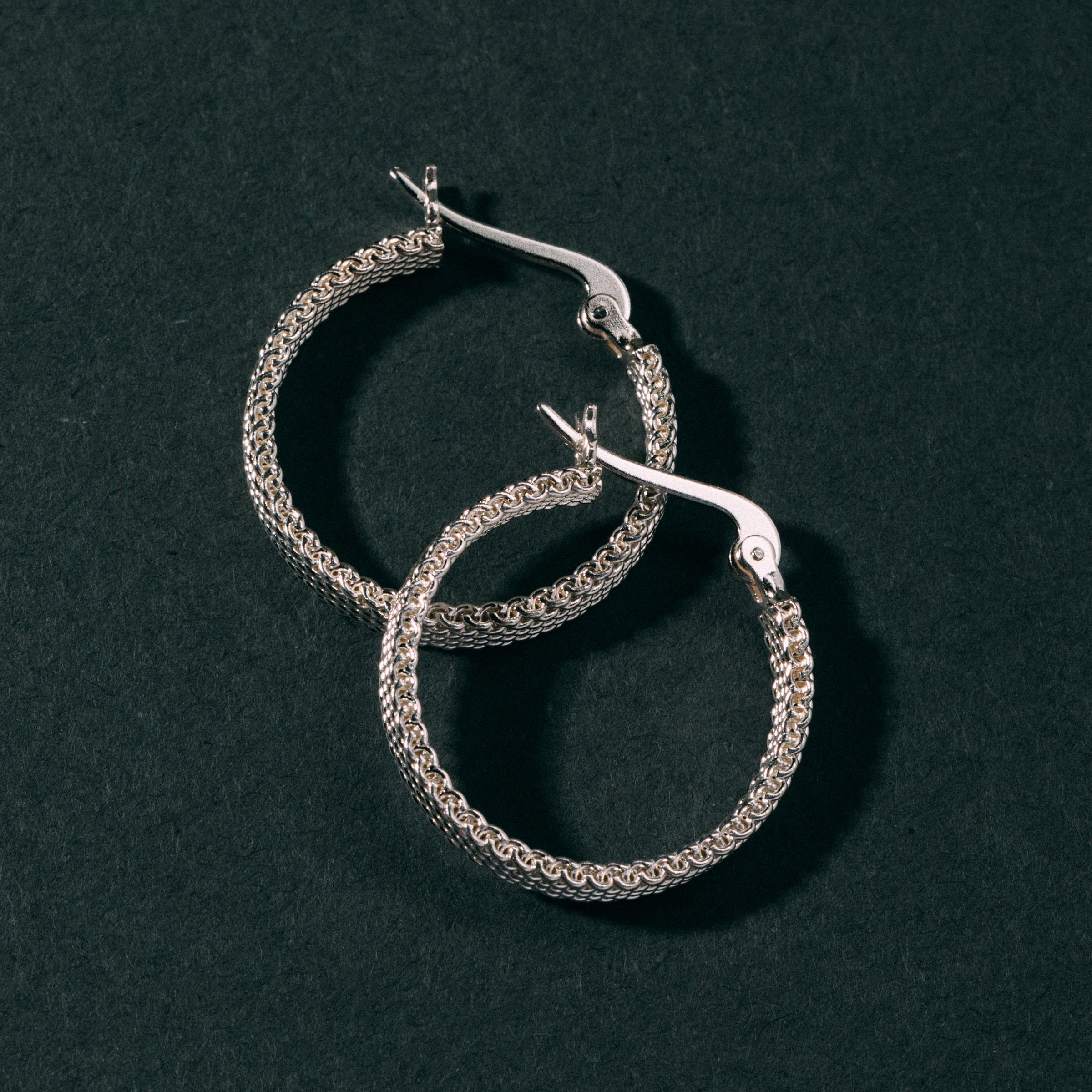 Woven Armor Hoop Earring