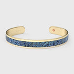 Swarovski Sapphire Crystal Cuff Gold over Silver