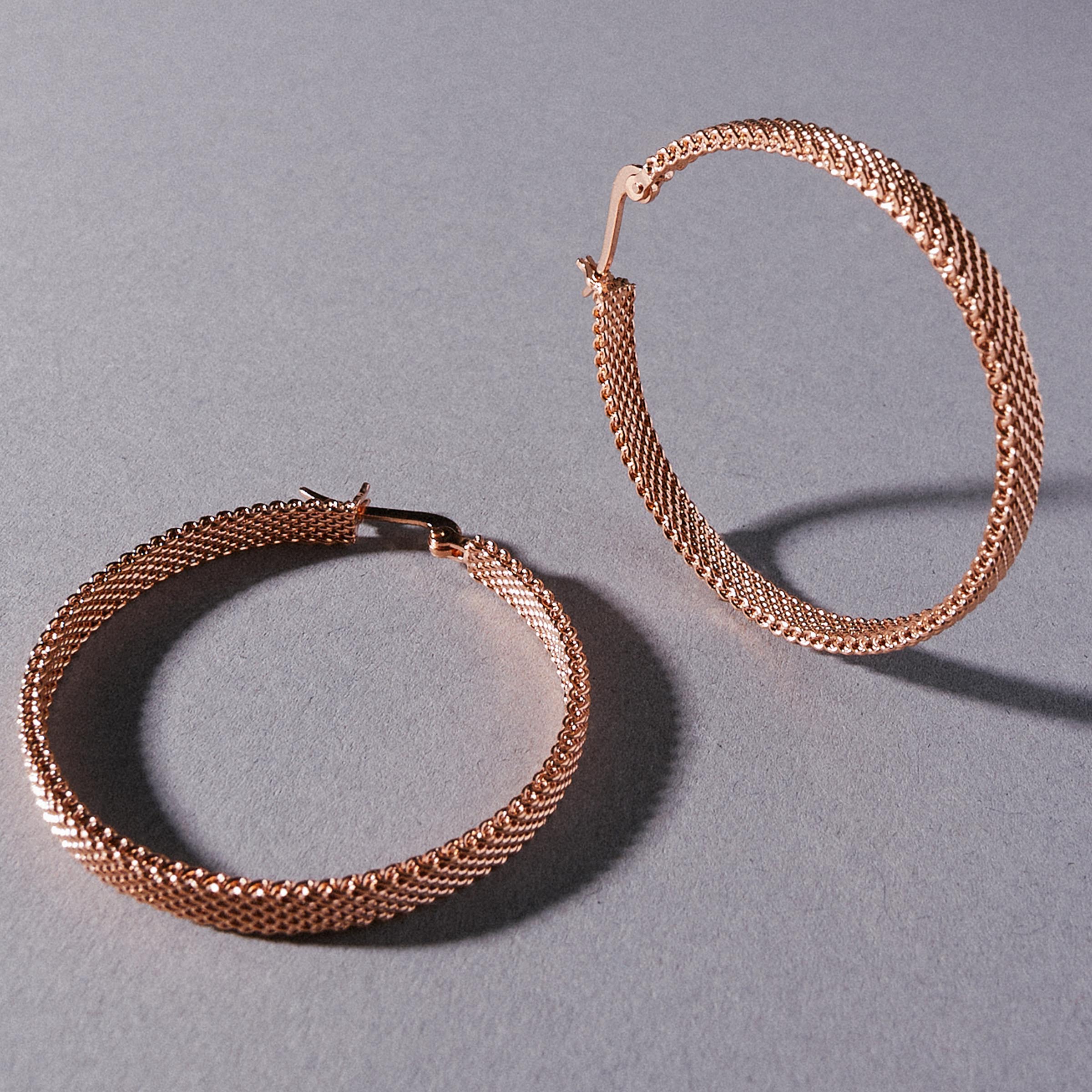 Woven Armor Hoop Earring