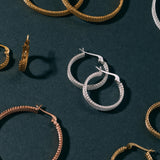 Woven Armor Hoop Earring