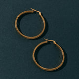 Woven Armor Hoop Earring