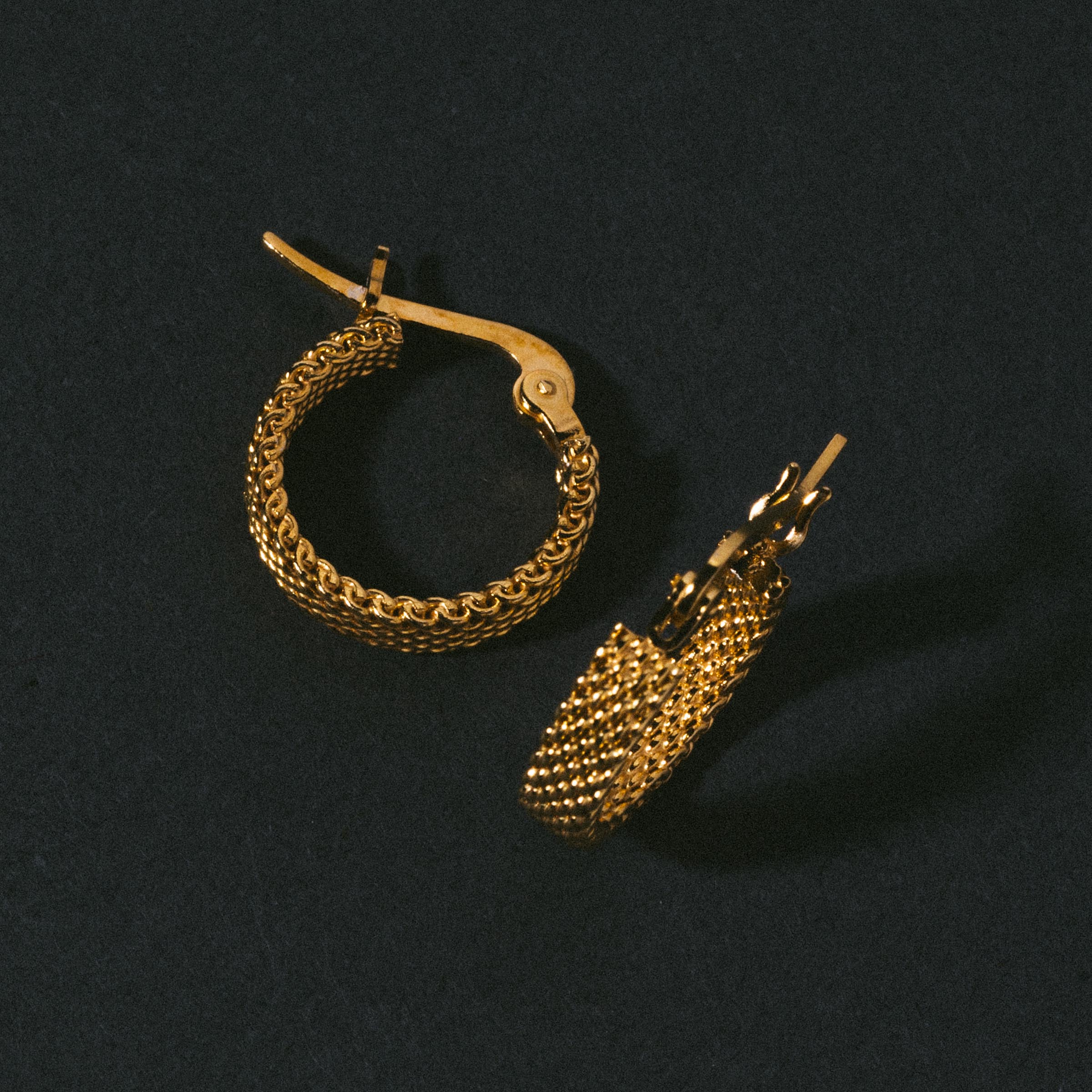 Woven Armor Hoop Earring