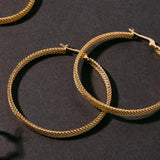 Woven Armor Hoop Earring