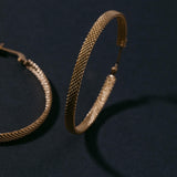 Woven Armor Hoop Earring