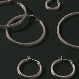 Woven Armor Hoop Earring