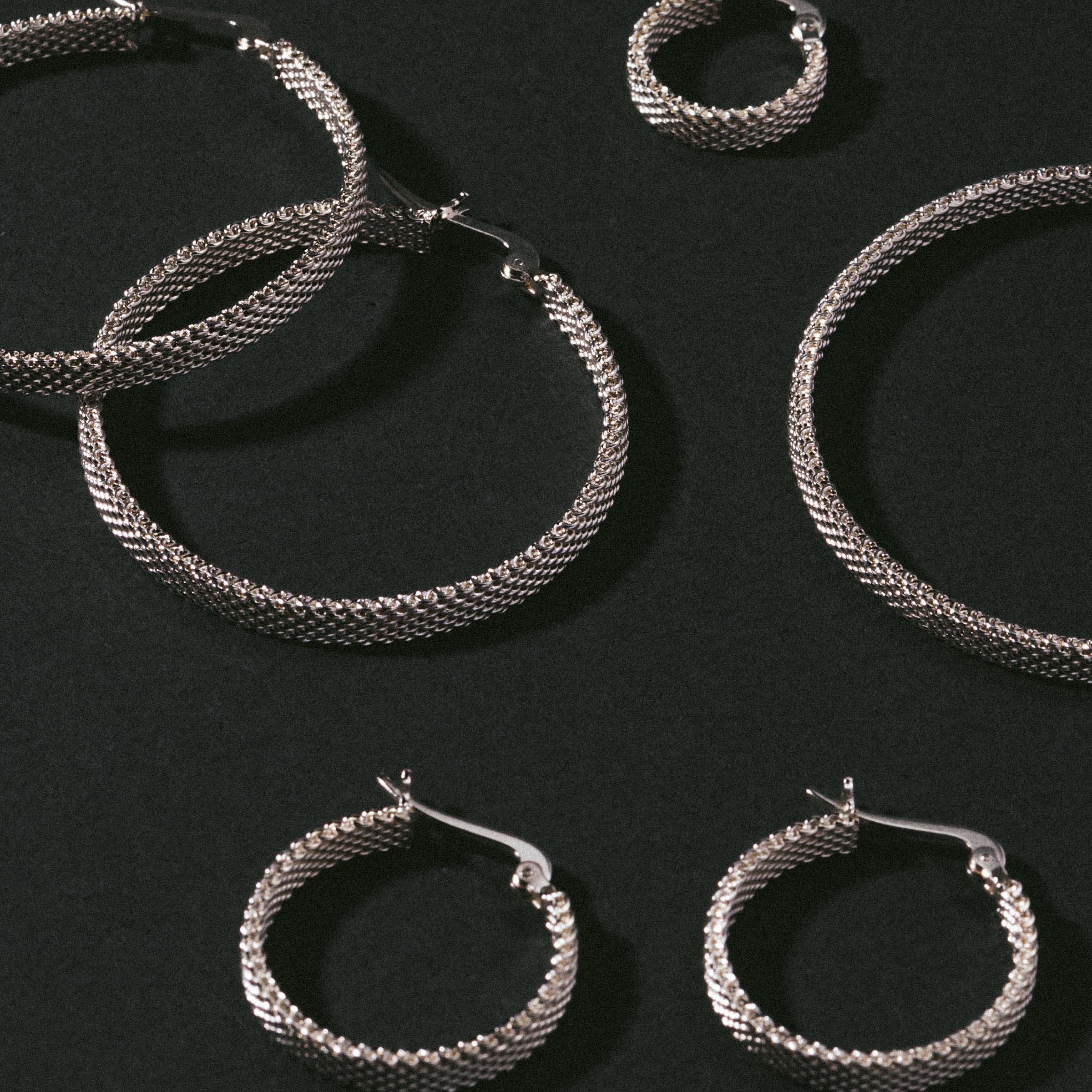 Woven Armor Hoop Earring