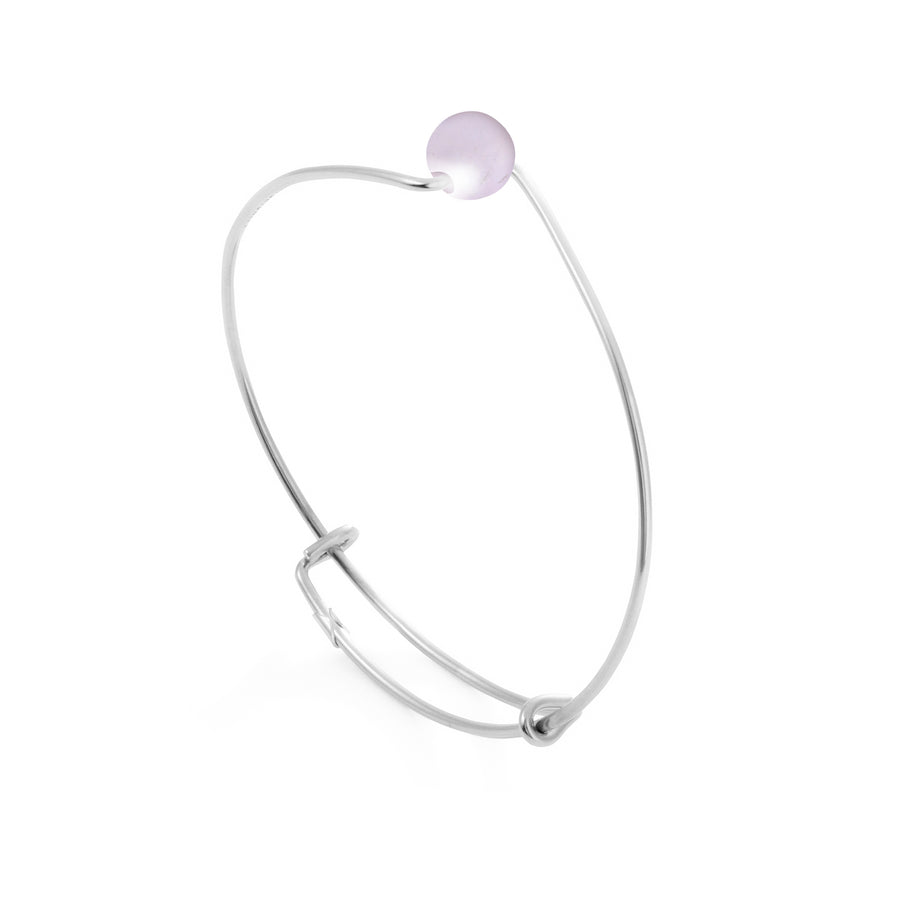 Rose Quartz Expandable Bangle | .925