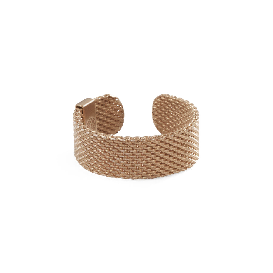 Woven Armor 8mm Ring | .925/Chocolate Metal™