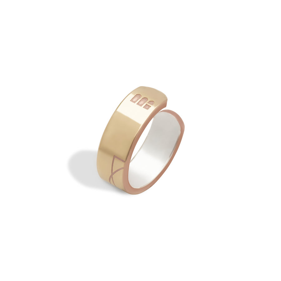 Squared Circle Trialchemy™ Bonded Ring | Thin