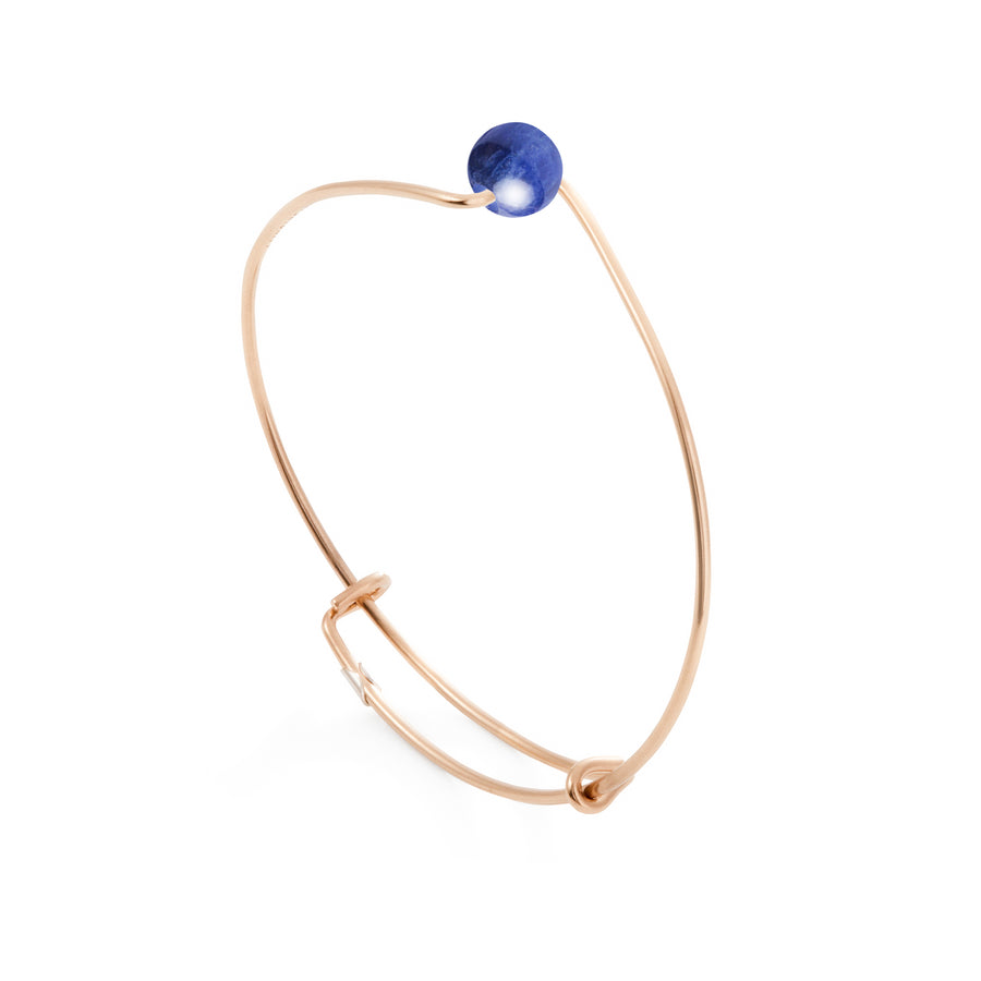 Blue Sodalite Expandable Bangle | 14ktGF