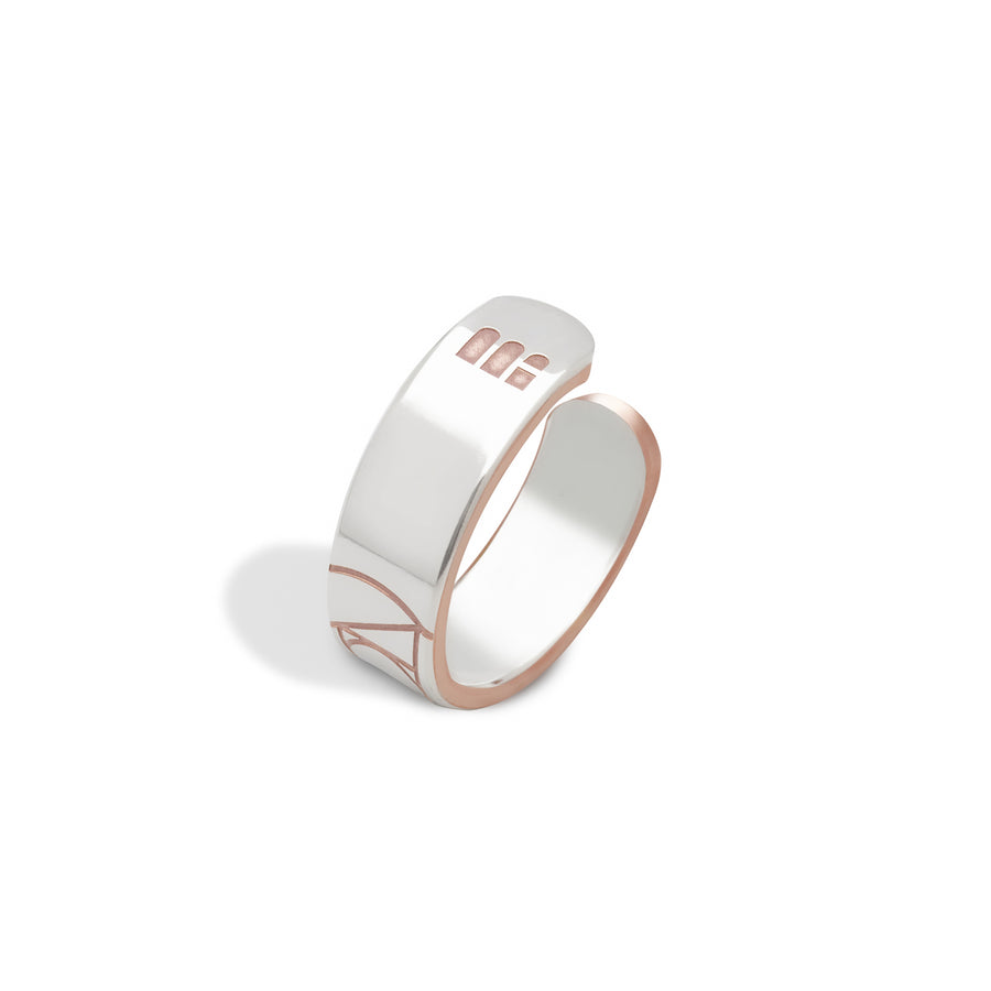 Philosopher's Stone Silver Bonded Ring | Thin